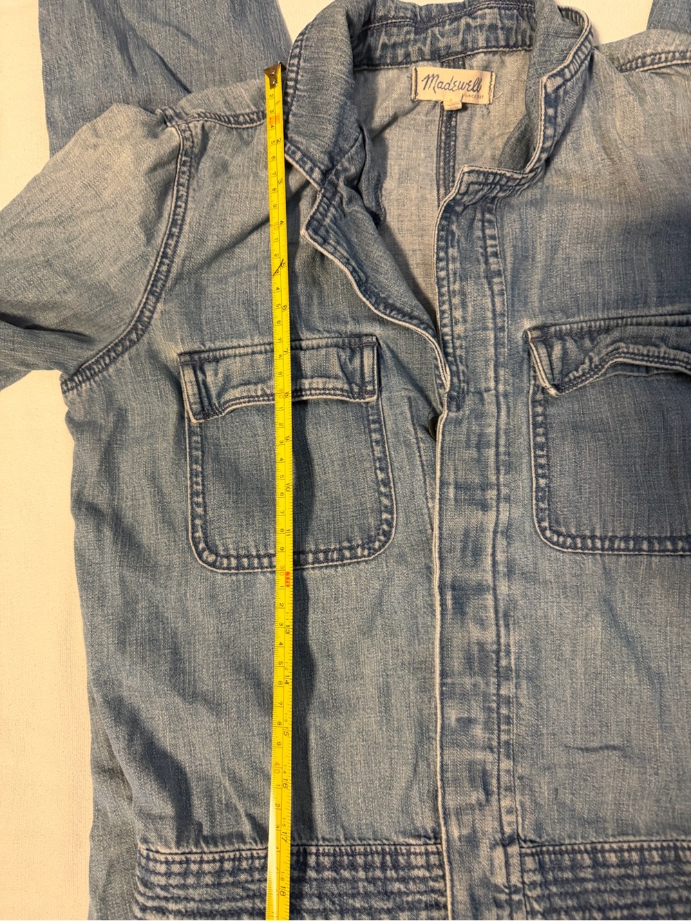 Madewell Light Wash Denim Utility Jumpsuit  - XS - Picture 6 of 10